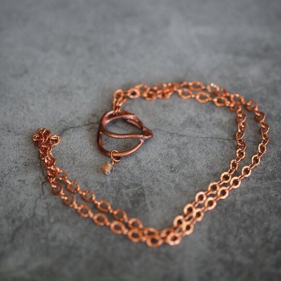 Forged in Fire Copper and Fire Agate Necklace